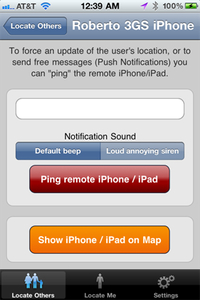 "Ping" a remote iPhone and display it on a map